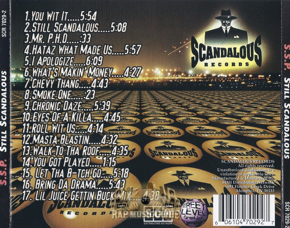 S.S.P. - Still Scandalous: CD | Rap Music Guide